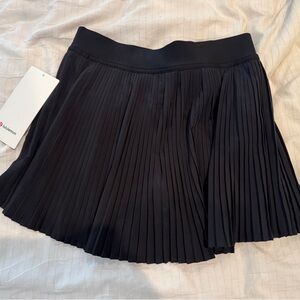 lululemon athletica Black Pleated Tennis Skirt